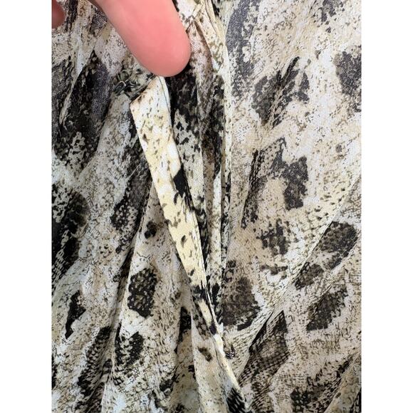 RAG & BONE Size M Yuni Printed Blouse Long Sleeve Sheer Top Animal Print - Picture 7 of 12